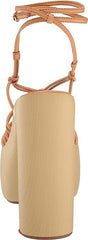 Sam Edelman Gia Natural Sand Platform Knotted Strappy Block Heeled Sandals