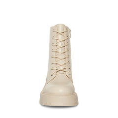 Madden Girl Talentt Almond Pu Fashion Lace Up Chunky Heel Ankle Combat Boots