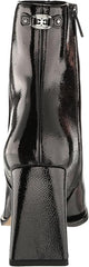 Sam Edelman Irie Black Patent Squared Toe Block Heeled Fashion Ankle Booties