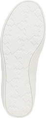 Dr. Scholl's Madison White/Blue Denim Lace Up Round Toe Low Top Fashion Sneakers