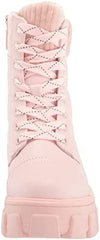 Circus by Sam Edelman Darren Ballet Pink Lace Up Round Toe Chunky Lug Sole Boots
