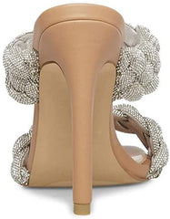 Steve Madden Kenley Rhinestone High heel Open Toe Mule Heeled Sandal Pumps