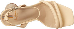 Sam Edelman Kia Eggshell Squared Open Toe Ankle Strap Block Heeled Sandals