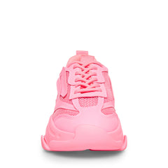 Steve Madden POSSESSION Lace Up  Boyfriend Chunky Platform Sneakers HOT PINK