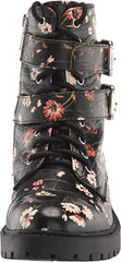 Jessica Simpson Kerina Black Multi Block Heel Lace Up Combat Moto Ankle Boots