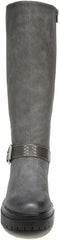 Naturalizer Adler Dark Taupe Fashion Zipper Rounded Toe Knee Riding Boots 6