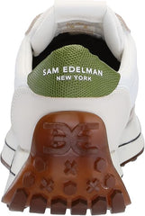 Sam Edelman Jayce White/Lily White/Matcha Green Low Top Lace Up Sneakers