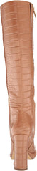 Circus by Sam Edelman Freda Light Brown Croc Print Knee High Side Zip Heel Boots