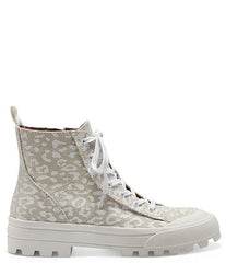 Lucky Brand Eisley Natural White Lace Up High Top Sneaker Combat Lug Sole Boots