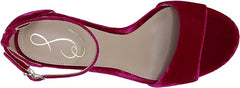 Sam Edelman Robyn Raspberry Buckle Ankle Strap Block High Heel Wide Dress Sandal