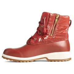 Sperry Maritime Repel Nylon Red Fashion Zip Rounded Toe Snowproof Ankle Boots 6.5