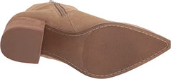 Steve Madden Cate Sand Suede Block Heel Pointed Toe Pull On Fashion Ankle Boots