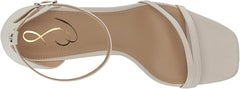 Sam Edelman Peonie Bright White Ankle Strap Open Toe Strappy Kitten Heel Sandals