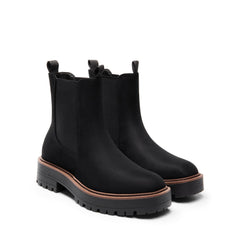 DREAM PAIRS Chelsea Ankle Boots Square Toe Low Heel Lug Sole Platform Booties  8