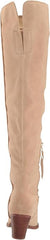 Sam Edelman Julee Tuscan Taupe Rounded Wedge Heeled Over The Knee Fashion Boots