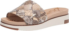 Sam Edelman Adaley Truffle Snake Multi Platform Wedge Open Toe Mule Dress Sandal