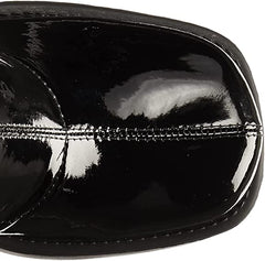 Nine West Gerri3 Black2 Patent Chunky Block Heel Squared Toe Ankle Platform Boot