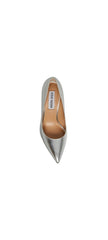 Steve Madden Evelyn Silver Stiletto Heeled Pointed Toe Slip On Dress Pumps