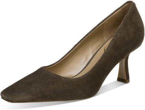 Sam Edelman Rika Alpine Green Suede Kitten Heel Slip On Pointed Toe Fashion Pump