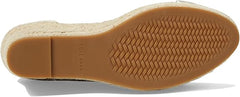 Cole Haan Cloudfeel Hampton Soft Gold Leather/Natural Canvas Wedge Heeled Sandal
