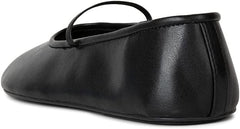 Jeffrey Campbell Dancerina Black Rounded Toe Slip On Mary Jane Ballet Flats