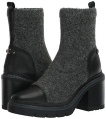 Sam Edelman Rozanna Charcoal Black Knit Fashion Pull On Ankle Boots
