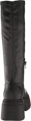 Steve Madden Tero Black Side Zipper Round Toe Chunky Platform Heel Tall Boots