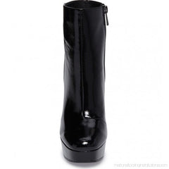 Jessica Simpson Sebille Black Patent Sky High Platform Fashion Ankle Booties