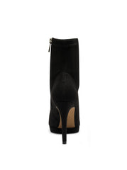 Jessica Simpson Valyn High Stiletto Heel Pointed Toe Platform Sock Booties Black