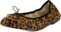 Sam Edelman Felicia Granada Tan Leather Slip On Bow Rounded Toe Ballet Flats