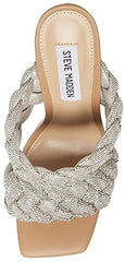 Steve Madden Kenley Rhinestone High heel Open Toe Mule Heeled Sandal Pumps