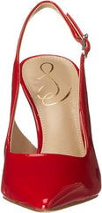 Sam Edelman Hazel Sling Ruby Red Pointed Toe Stiletto Heeled Fashion Pumps