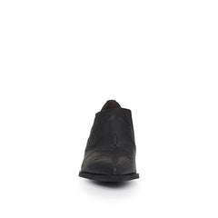 Sam Edelman Roy Black Leather Fashion Pull On Pointed Toe Block Heeled Sandals 8.5