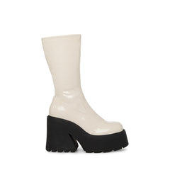 Steve Madden Arrow Bone Patent Chunky Heeled Chunky Platform Fashion Boots