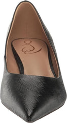 Sam Edelman Franci Black Patent Pointed Toe Slip On Kitten Heeled Classic Pumps