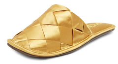 Sam Edelman Rhys Golden Yellow Slip On Rounded Toe Chic Style Mules Shoes