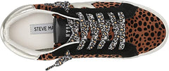 Steve Madden Philosophy Leopard/Multi Lace Up Star Detailed Sneaker