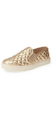 Steve Madden ECENTRCQ Round Toe Slip On Rounded Toe Vegan Leather Sneakers Gold