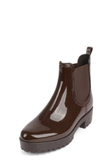 Jeffrey Campbell Women's Cloudy Rain Booties Pull On Brown Waterproof Boots