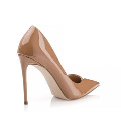 Steve Madden Vala Camel Patent Leather Pointed Toe High Stiletto Heel Pumps