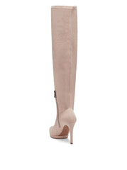 Jessica Simpson Vallrie Taupe Suede High Heel Over The Knee Pointed Toe Boots