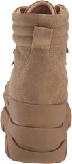 Steve Madden Husky Tan Suede Round-toe Platform Sneakers Ankle Boot