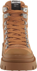 Ash Patagonia Brown Leather Lace Up Hiking Lug Sole Combat Fashion Ankle Boots