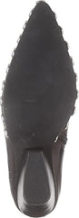 Jeffrey Campbell Walton-SR2 Black Metallic Silver Pointed Toe Block Heel Boots