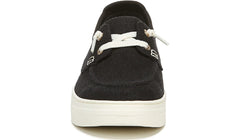 Dr. Scholl's Get Onboard Black Rounded Toe Slip On Eyelet Detailed Oxfords