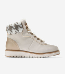 Cole Haan Zerogrand Explore Upstate Hiker Birch/Ivory/Faux Shearling Ankle Boots