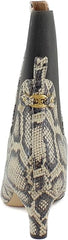 Sam Edelman Margo Roccia Python Pull On Pointed Toe Kitten Heeled Ankle Booties