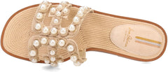Sam Edelman Bay Summer Sand Slide Mule Open-Toe Slip-On Leather Flats Sandals