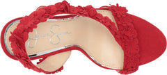 Jessica Simpson Jessin Red Muse Open Toe Flower Strap High Heel Dress Sandals
