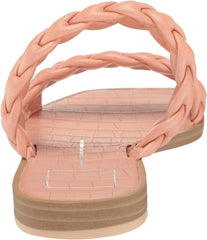 Dolce Vita Indy Petal Metallic Stella Slip On Squared Toe Woven Straps Sandals